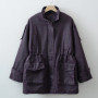 2026 Women Casual Vintage Utility Jacket with Drawstring Waist Stylish coat