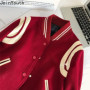 2025 Women's Clothing Fashion Jackets Woman Thicked Casual Red Baseball Uniform Ropa Mujer Loose Korean Oversized Coat Y2k Tops