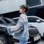 Mesh Embroidery Hole Denim Jacket 2025 Summer Lace Stitching Girlish Top