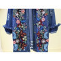Spring Autumn Loose Vintage Flower Embroidered Denim Jacket Women Single-breasted Casual Raw Fringe Hole Jeans Jackets Female