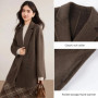 SENTUBILA Woolen Coats for Woman 2026 Winter Jackets Notch Lapel Long Sleeve Loose Coat Casual Style Women's Clothing W54OA8768