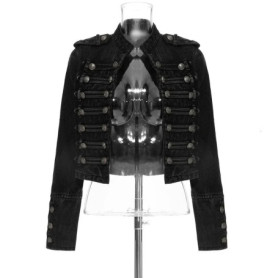 Streetwear Casual Loose Button Split Short Denim Jacket Women Fashion Spring Autumn 2026 Stand Collar Long Sleeve Jean Jacket