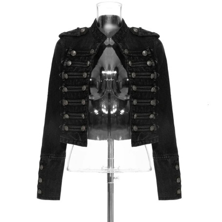 Streetwear Casual Loose Button Split Short Denim Jacket Women Fashion Spring Autumn 2026 Stand Collar Long Sleeve Jean Jacket