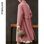 SENTUBILA Coat Woman 100 Woolen 2026 Winter Korean Style Straight Double Sided Thick Warm Mid-Length Overcoat W44O56769X