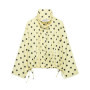 Talenza Pink Polka Dot Jacket: Women's Fashion Retro Bow Lace-up Loose Coats New Casual Commuter High-Street Women's Outerwear