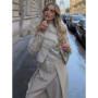 Napoleon Jacket Diagonal Button Closure Stand Collar Long Sleeve 2026 Spring Edgy Women Blazer Fashion Bold Lady Outerwear
