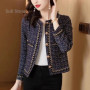 Women, Fashionable Long Sleeved Small Fragrant Style Jacket 2025 Autumn Winter Female New Niche Lace Top, Slimming Short Jacket