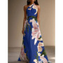2026 European and American Printing Elegant Catwalk Party Vacation Long Dress
