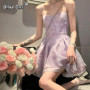 Woman Fairy Dress Bubble Sleeves Dress