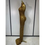Sparkly Gold Rhinestone Sleeveless Stretch Long Dress Women Sexy Mesh Celebrate Evening Prom Birthday Dress Photo Shoot Wear