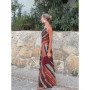 Women Stripe Printed Maxi Dress Sexy Single Shoulder Sleeveless Off-shoulder Long Robe Lady New Chic Holiday Summer 2026 Gowns