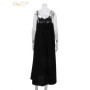 Clacive Summer Loose Black Women'S Dress 2023 Fashion Strap Sleeveless Ankle-Length Dresses Elegant Backless Female Sundress