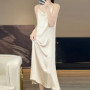 2025 New 100 Anti Wrinkle Mulberry Silk Strap Dress for Women's Summer New Loose Long Skirt