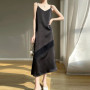 2025 New 100 Anti Wrinkle Mulberry Silk Strap Dress for Women's Summer New Loose Long Skirt