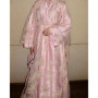 Eid Pink Embroidery Abayas for Women Muslim Dress Dubai Open Abaya Turkey Kaftan Kebaya Kimono Cardigan Islam Clothing Jalabiya