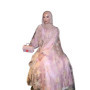 Eid Pink Embroidery Abayas for Women Muslim Dress Dubai Open Abaya Turkey Kaftan Kebaya Kimono Cardigan Islam Clothing Jalabiya