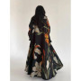 Eid Women Scarf Print Abaya Muslim Cardigan Dress Party Jalabiya Ramadan Long Abayas Vestidos Largos Arab Robe Morocco Kaftan