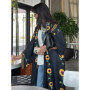 Women Print Abaya Muslim Elegant Scarf Cardigan Morocco Kaftan Eid Jalabiya Ramadan Vestidos Largos Islam Party Arab Long Robe