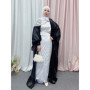 Eid Abaya Dubai Puff Sleeves Muslim Dress Silky Turkey Kaftans for WomenRobe Kimono Islam Abayas Femme Musulmane African