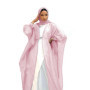 Eid Abaya Dubai Puff Sleeves Muslim Dress Silky Turkey Kaftans for WomenRobe Kimono Islam Abayas Femme Musulmane African