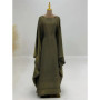 Ramadan Eid Summer Satin Batwing Abaya Dubai Women Islam Muslim Maxi Kaftan Dresses Kebaya Caftan Marocain Robe Femme Musulmane