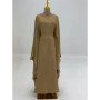 Ramadan Eid Summer Satin Batwing Abaya Dubai Women Islam Muslim Maxi Kaftan Dresses Kebaya Caftan Marocain Robe Femme Musulmane
