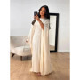 Ramadan Eid Summer Satin Batwing Abaya Dubai Women Islam Muslim Maxi Kaftan Dresses Kebaya Caftan Marocain Robe Femme Musulmane