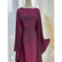 Ramadan Eid Summer Satin Batwing Abaya Dubai Women Islam Muslim Maxi Kaftan Dresses Kebaya Caftan Marocain Robe Femme Musulmane