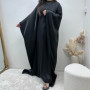 Ramadan Eid Summer Satin Batwing Abaya Dubai Women Islam Muslim Maxi Kaftan Dresses Kebaya Caftan Marocain Robe Femme Musulmane