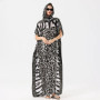 Summer Bohemian Women Maxi Dress Leapord Print Beach Woman Silk Dress Oversize African Women Clothing Dubai Dashiki Abaya