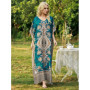 New women's printed skirt Middle East plus size loose robe seaside holiday dress