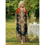 New women's printed skirt Middle East plus size loose robe seaside holiday dress