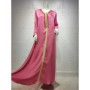Eid Satin Abaya Dubai Jalabiya Muslim Dress Turkey Islam Robe Longue Djelaba Femme Musulman Dresses for Women Kaftan Marocain