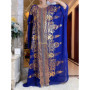 2026 New African Women's Dashiki Fashion Muslim Abaya Stylish Chiffon Batwing Sleeve Sequin Loose Dress Elegant Robe Free Size