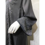 Eid Mubarak Ramadan Open Abaya Women Muslim Dress Jilbab Kebaya Islam Clothing Black Kaftan Robe Rhinestone Dresses Hijab Abayas