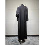 Eid Mubarak Ramadan Open Abaya Women Muslim Dress Jilbab Kebaya Islam Clothing Black Kaftan Robe Rhinestone Dresses Hijab Abayas