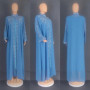 Luxury Diamonds African Dashiki Dresses for Women Kaftan Clothing Ramadan Robe Chiffon Long Dress Islam Muslim Abaya 2 Piece Set