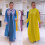 Luxury Diamonds African Dashiki Dresses for Women Kaftan Clothing Ramadan Robe Chiffon Long Dress Islam Muslim Abaya 2 Piece Set