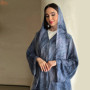 Uni Abaya Dubai 2025 Marble Print Hijab Abaya 2 Piece Set Chiffon Summer Modest Dresses Open Abaya Islamic Clothing