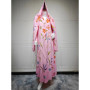 Eid Scarf Abaya Women 2 Piece Set Elegant Muslim Jalabiya Long Cardigan Dress Dubai Style Morocco Caftan for Ramadan Party Arab