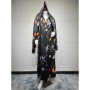 Eid Scarf Abaya Women 2 Piece Set Elegant Muslim Jalabiya Long Cardigan Dress Dubai Style Morocco Caftan for Ramadan Party Arab