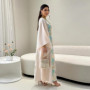 2026 Summer New Middle Eastern Women's Jacquard Heavy Embroidery Long Dress with Waist Design Robe