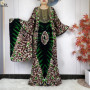 2026 New Summer Dress Bat Sleeve Casual Fashion Dress Embroidered Round Neck Cotton Women Long Maxi Loose Abaya African Vestidos