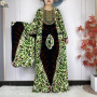 2026 New Summer Dress Bat Sleeve Casual Fashion Dress Embroidered Round Neck Cotton Women Long Maxi Loose Abaya African Vestidos