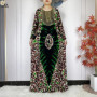 2026 New Summer Dress Bat Sleeve Casual Fashion Dress Embroidered Round Neck Cotton Women Long Maxi Loose Abaya African Vestidos