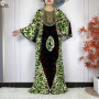 2026 New Summer Dress Bat Sleeve Casual Fashion Dress Embroidered Round Neck Cotton Women Long Maxi Loose Abaya African Vestidos