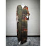 Middle-East Open Front Abaya Muslim Full Sleeve Tie-dye Loose Arabian Abayas Turkey Kaftans Women Jilbabs Islamic Maxi Dresses