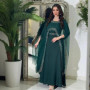 Eid Muslim Women Evening Banquet Abaya Luxury Diamonds Batwing Sleeves Kaftan Dress Dubai Party Gowns