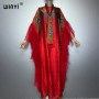WINYI muslim woman dresses boho woman clothing kaftan party Dress Middle East Female loose holiday abaya dubai luxury Caftan
