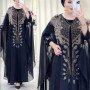 Abayas For Women Dubai Luxury 2025 Chiffon Boubou Muslim Fashion Dress Caftan Marocain Wedding Party Occasions Djellaba Femme